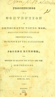 Proceedings of a convention of Democratic young men by [Antimasonic party. Pennsylvania