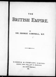 Cover of: The British empire by Campbell, George Sir