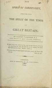 Cover of: spirit of Christianity, compared with the spirit of the times in Great Britain