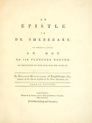 Cover of: epistle to Dr. Shebbeare: to which is added An ode to Sir Fletcher Norton, in imitation of Horace, Ode VIII, Book IV