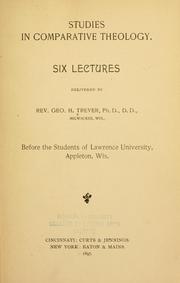 Cover of: Studies in comparative theology.