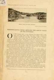 Cover of: Washington's canal around the Great Falls of the Potomac. by Thomas Forsythe Nelson