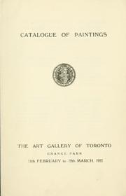 Cover of: Retrospective loan exhibition of the works of members of the Ontario Society of Artists: covering the first half-century of the Society's history, 11th February to 12th March, 1922.