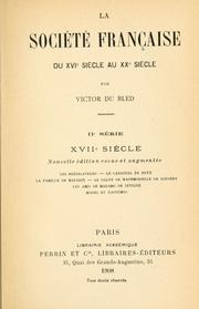 Cover of: La société française du XVIe siècle au XXe siècle.