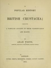 Cover of: A popular history of British Crustacea: comprising a familiar account of their classification and habits