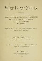 Cover of: West coast shells by Josiah Keep