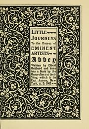 Cover of: Abbey. by Elbert Hubbard