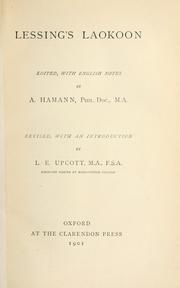Cover of: Laokoon. by Gotthold Ephraim Lessing