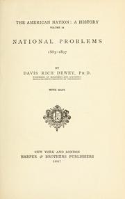 National problems, 1885-1897 by Dewey, Davis Rich