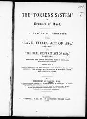 Cover of: The " Torrens system" of transfer of land by by Herbert C. Jones.