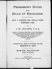 Cover of: Promissory notes and bills of exchange: what a business man should know regarding them