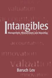 Cover of: Intangibles: Management, Measurement, and Reporting