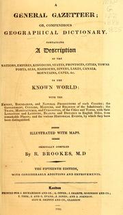 Cover of: A general gazetteer by Brookes, R.