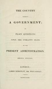 Cover of: The country without a government by Brougham and Vaux, Henry Brougham Baron