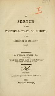 Cover of: sketch of the political state of Europe, at the beginning of February, 1805