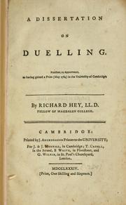 Cover of: A dissertation on duelling