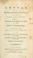 Cover of: A letter of His Grace the Duke of Richmond, in answer to the queries proposed by a committee of correspondence in Ireland, on the subject of a parliamentary reform