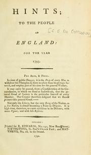 Hints to the people of England, for the year 1793.