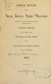 Cover of: Annual report of the New Jersey State Museum by New Jersey State Museum.