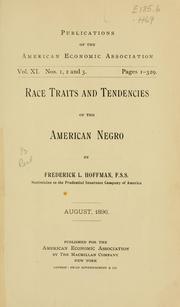 Cover of: Race traits and tendencies of the American Negro.
