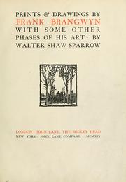 Cover of: Prints and drawings by Frank Brangwyn