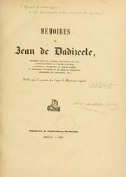 Cover of: Mémoires de Jean de Dadizeele ... by Jean de Dadizeele