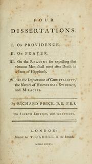 Cover of: Four dissertations by Price, Richard
