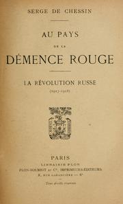 Cover of: Au pays de la démence rouge