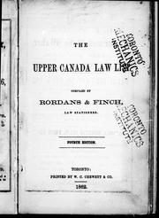 Cover of: The Upper Canada law list by compiled by Rordans & Finch.