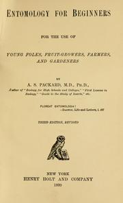 Cover of: Entomology for beginners by Alpheus S. Packard