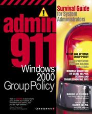Cover of: Admin911: Wwindows 2000 Group Policy