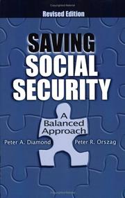 Cover of: Saving Social Security by Peter A. Diamond, Peter R. Orszag