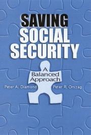 Cover of: Saving Social Security | Peter A. Diamond