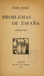 Cover of: Problemas de España: (ensayos)