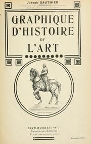 Cover of: Graphique d'histoire de l'art. by Joseph Stany-Gauthier