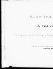Cover of: A souvenir of the opening of the new building, one thousand, eight hundred and ninety-three