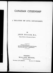 Cover of: Canadian citizenship: a treatise on civil government