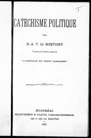 Cover of: Catéchisme politique