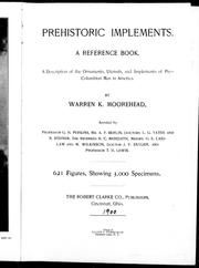 Cover of: Prehistoric implements: a reference book, a description of the ornaments, utensils and implements of pre-Columbian man in America