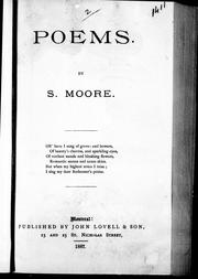 Cover of: Poems by by S. Moore.