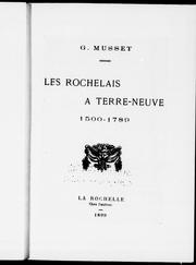 Cover of: Les Rochelais à Terre-Neuve, 1500-1789