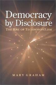 Cover of: Democracy by Disclosure by Mary Graham