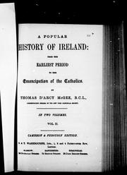 Cover of: A Popular History of Ireland by Thomas D'Arcy M'Gee