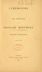 Ceremonies at the dedication of the Bigelow monument, Worcester, Massachusetts