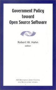 Cover of: Government Policy Toward Open Source Software