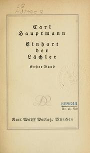 Einhart der Lächler by Carl Hauptmann