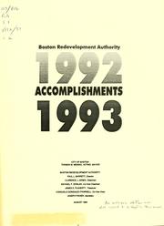 Cover of: Annual report. by Boston Redevelopment Authority