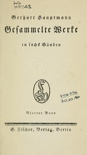 Cover of: Gesammelte Werke.