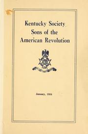 Cover of: Revolutionary soldiers in Kentucky.