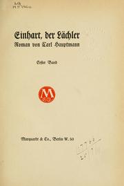 Cover of: Einhart der Lächler: Roman